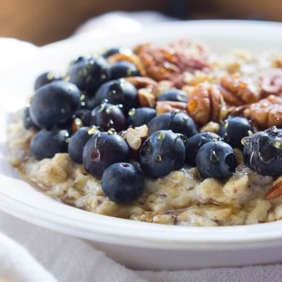 Flaxseed and Blueberry Oatmeal