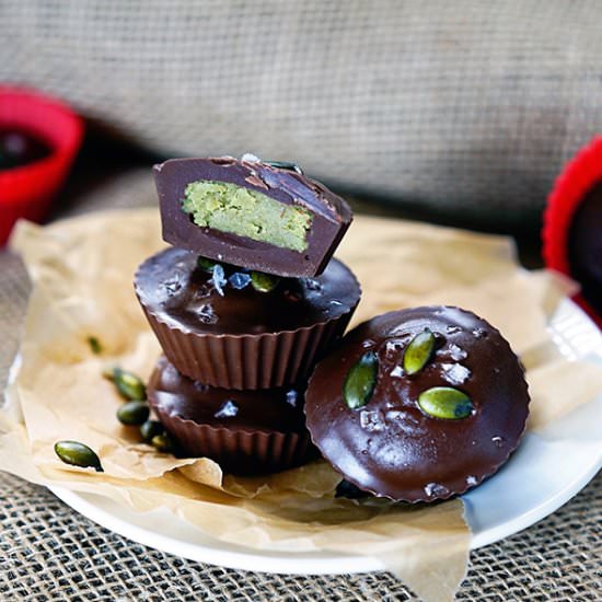 Chocolate Pumpkin Seed Butter Cups