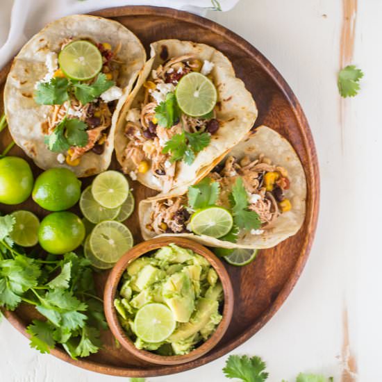 Crockpot Salsa Chicken Tacos