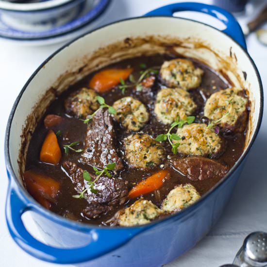 Braised stout beef and carrot stew