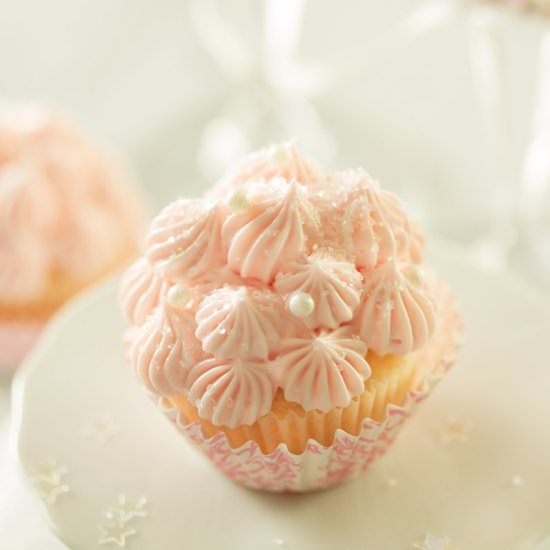 Pink Champagne Cupcakes