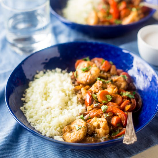 Whole30 Jerk Shrimp Stew