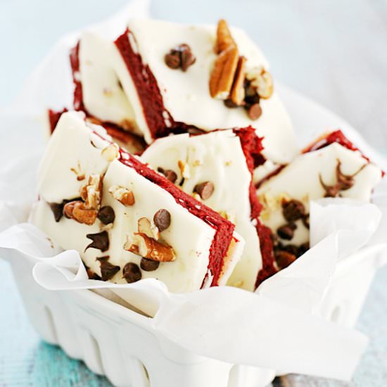 Red Velvet Truffle Bark