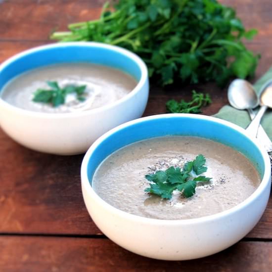 Smoky Roasted Eggplant Soup