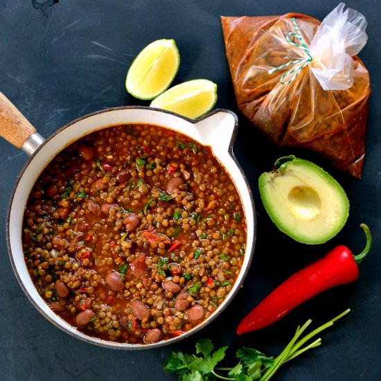 Slow-Cooked Borlotti Bean Chili