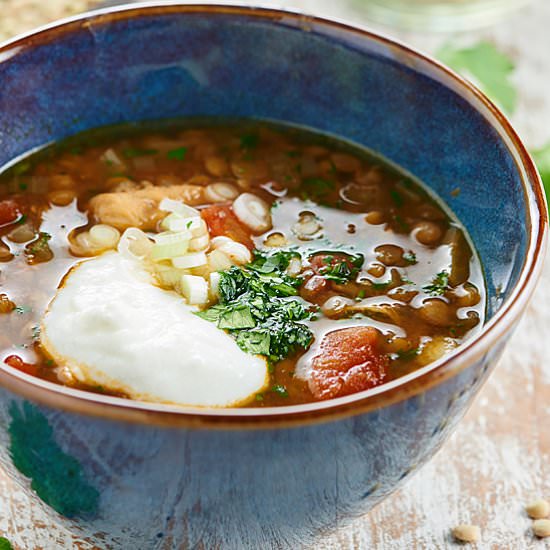 Slow Cooker Chicken Lentil Soup