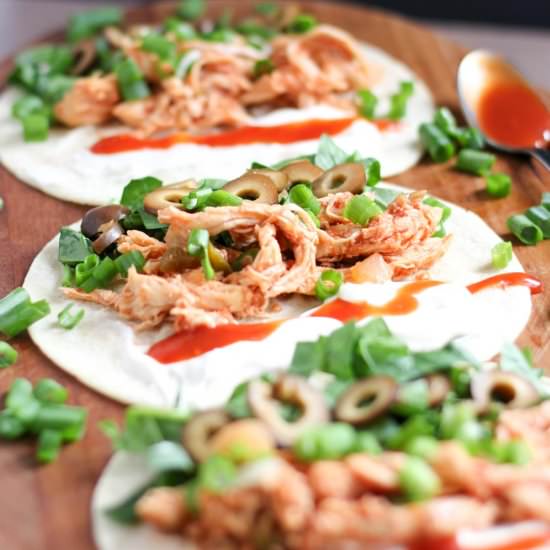 Crockpot Shredded Chicken Tacos
