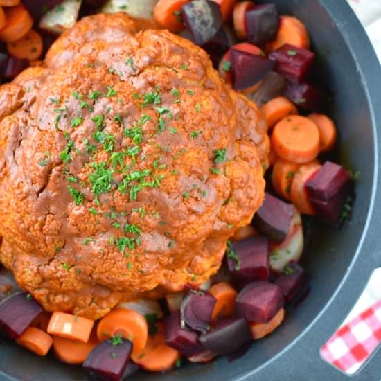 Whole Oven-Baked Cauliflower