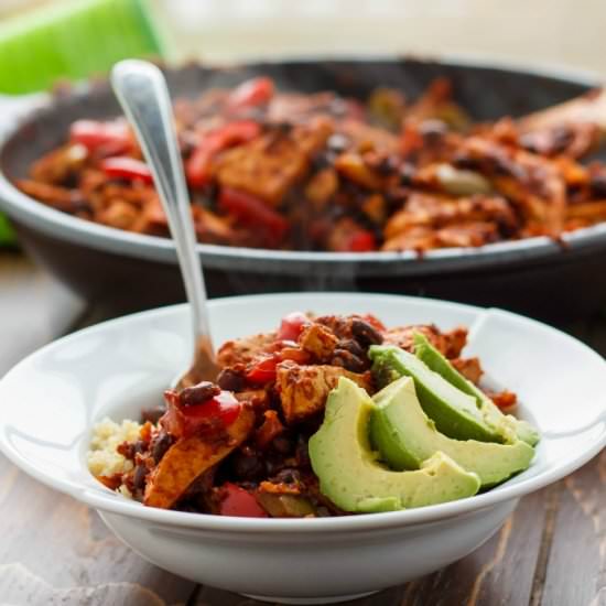 Spicy Tofu Quinoa Bowl