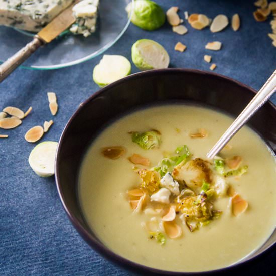 Brussels Sprout Soup w/ Blue Cheese