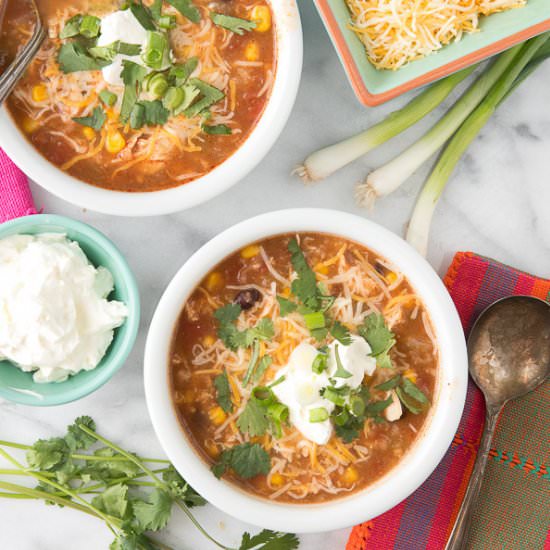 Slow Cooker Mexican Chicken Soup