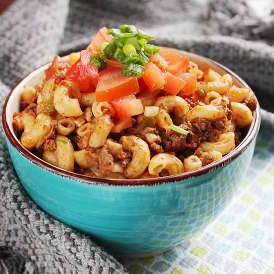Simple Ground Chuck Pasta