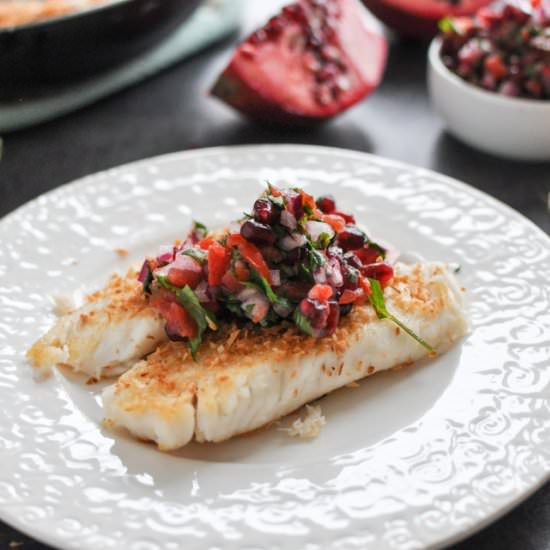 Toasted Coconut Tilapia with Salsa