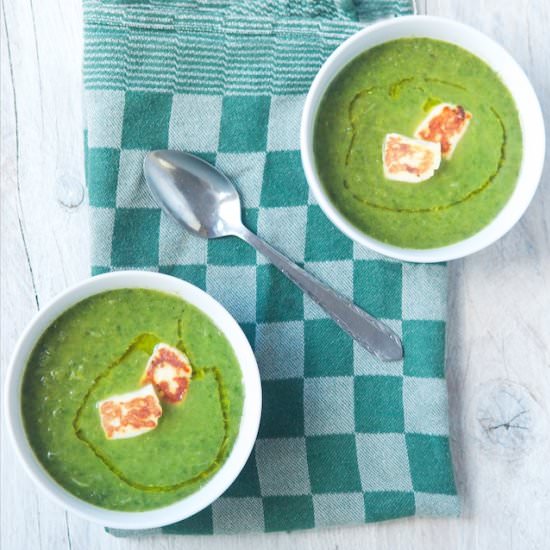 Bok Choy, Kale and Spinach Soup