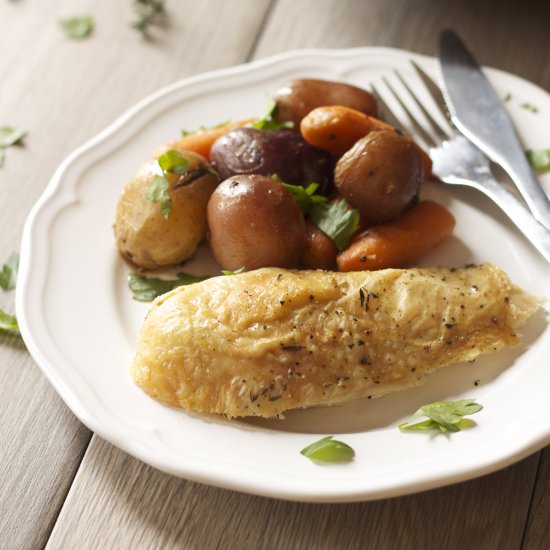One-Pan Roasted Chicken Dinner