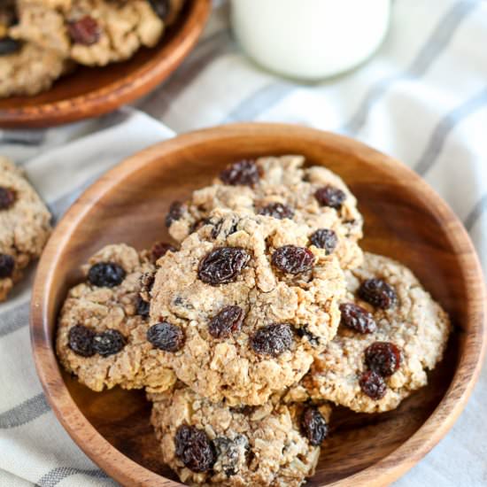 Healthy Flourless Oatmeal Cookies