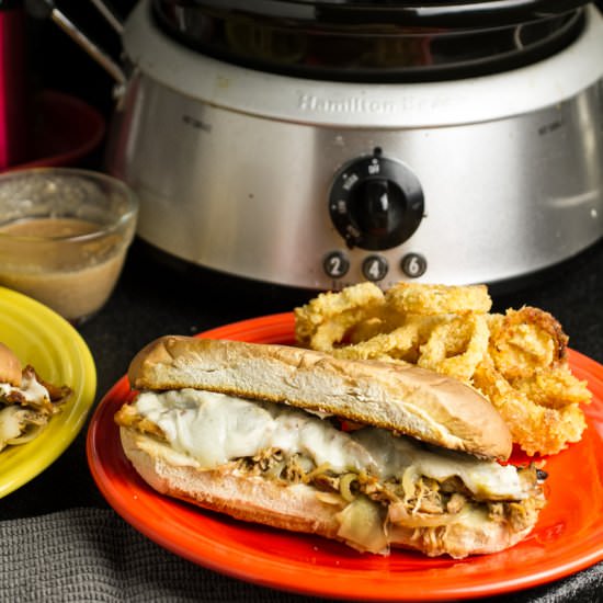 Slow Cooker Chicken Artichoke Melts
