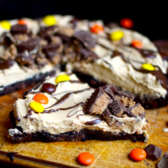 Peanut Butter Brownie Pie