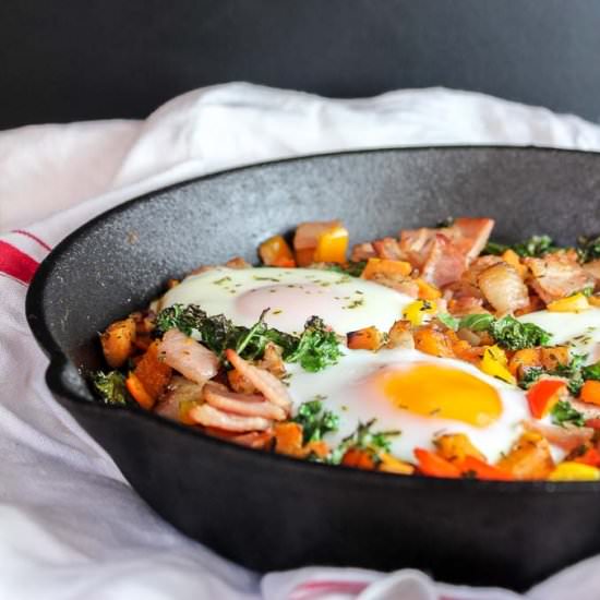 Bacon Kale & Sweet Potato Hash