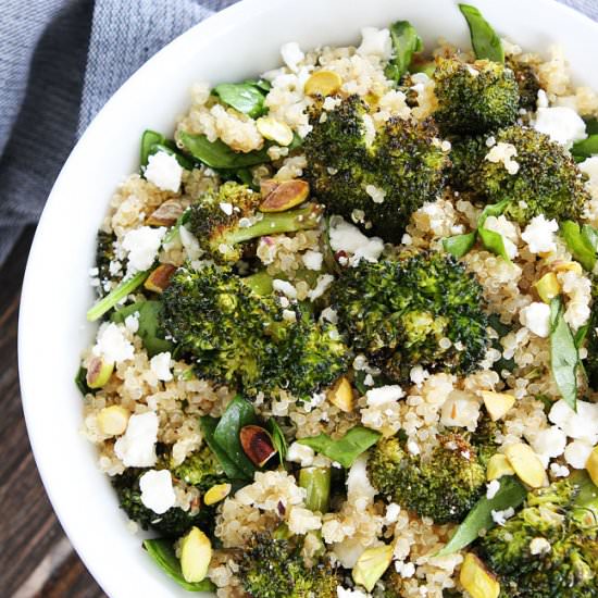 Roasted Broccoli Quinoa Salad
