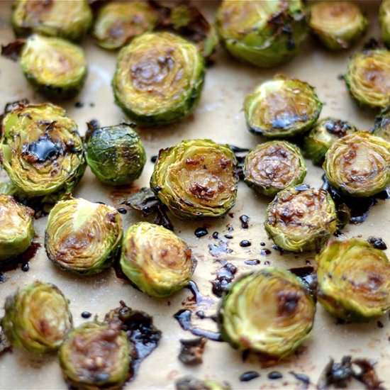 Roasted Honey Garlic Brussel Sprout