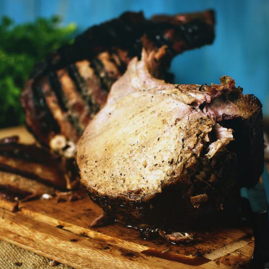 Charcoal Grilled Pork Roast