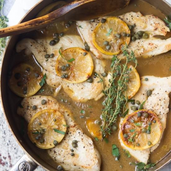 Caramelized Lemon Chicken Piccata