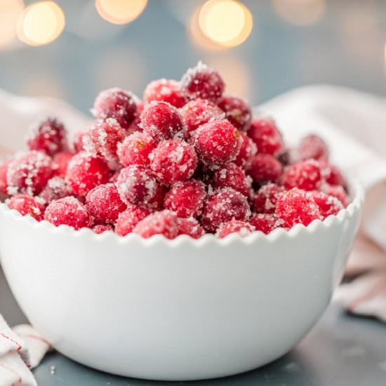Easy Sugared Cranberries