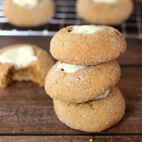 Gingerbread Thumbprint Cookies