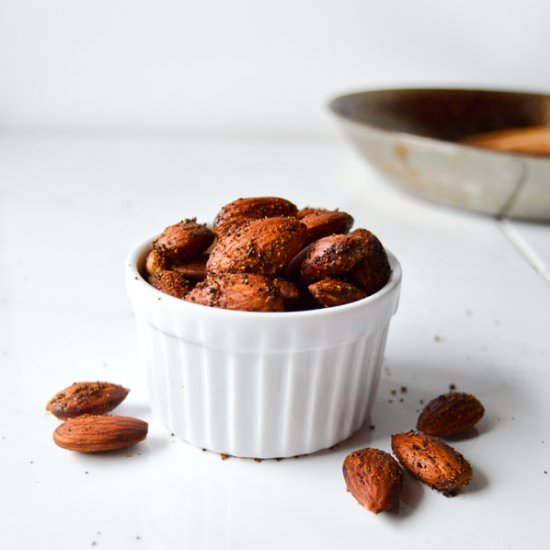 Spicy 5 Minute Toasted Almonds