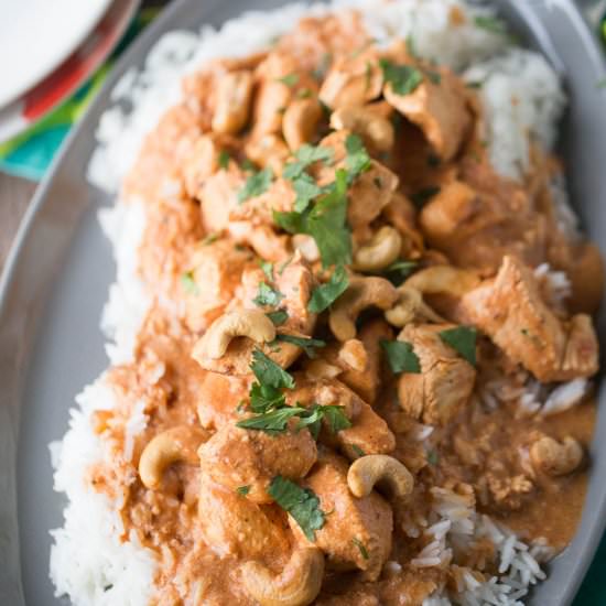 Easy Chicken Curry with Cashews