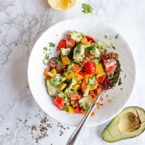 Avocado and Bell Pepper Salad