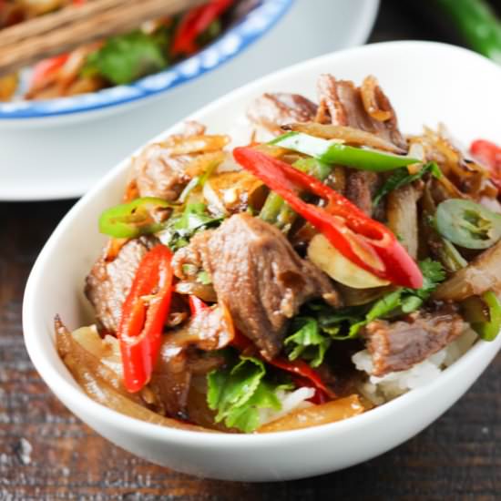 Beef with Onion Stir Fry
