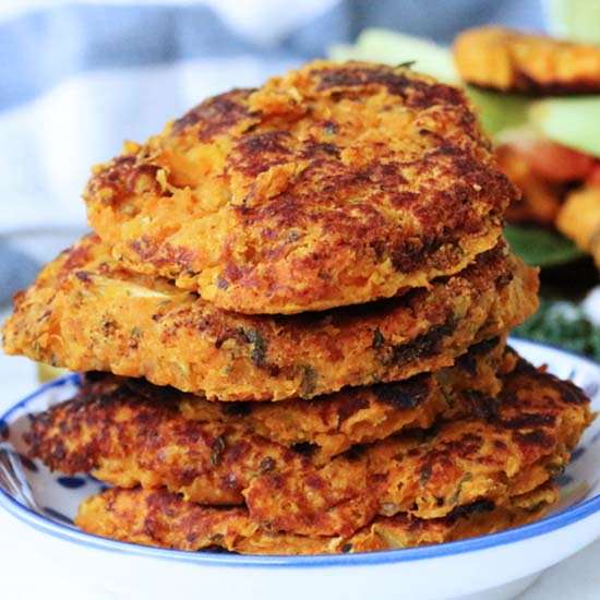 Sweet Potato Vegan Bean Burgers