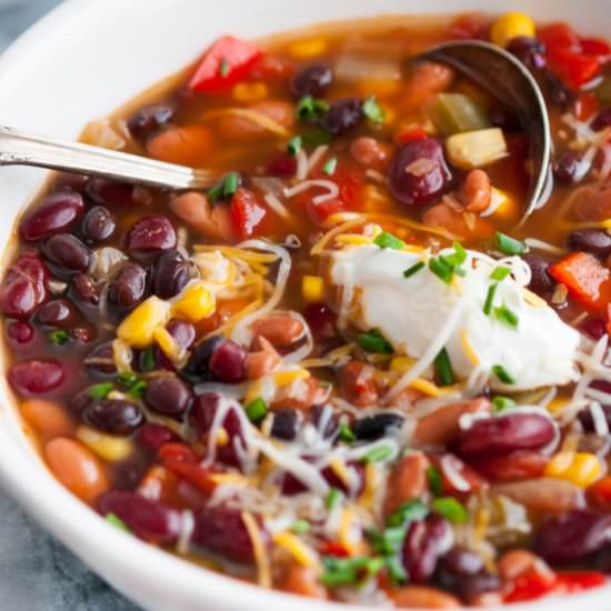 Slow Cooker Three Bean Chili