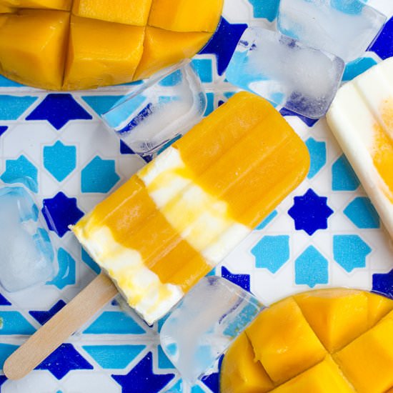 Mango and Yoghurt Popsicles