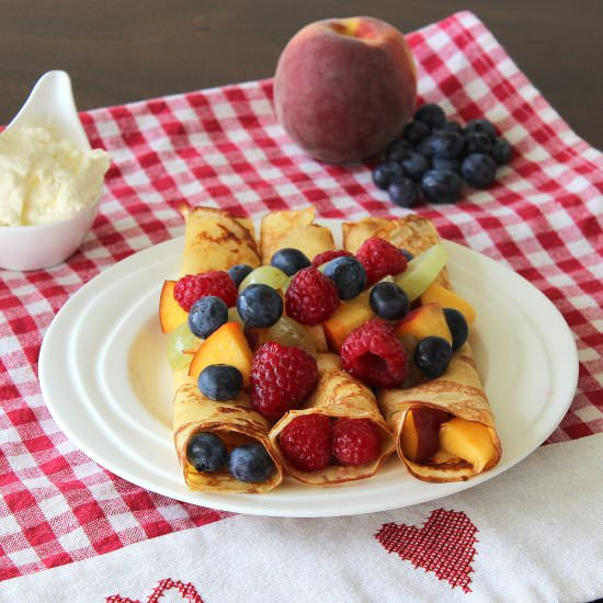 Crepes and Fruit