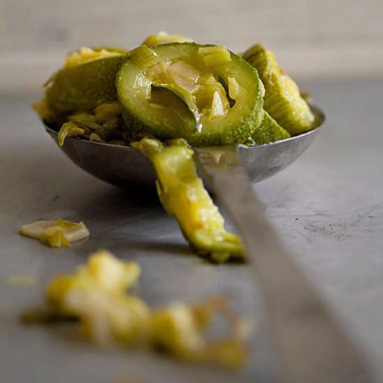 Braised Zucchini with Poblanos