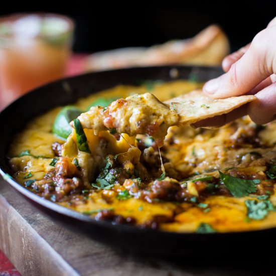 Queso Fundido alla Tequila.