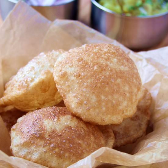 Poori Bhaji （Fried Flat Bread)