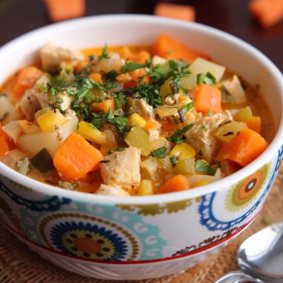 Chicken, Corn & Sweet Potato Chowder