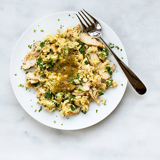 Tomatillo Salsa Scramble