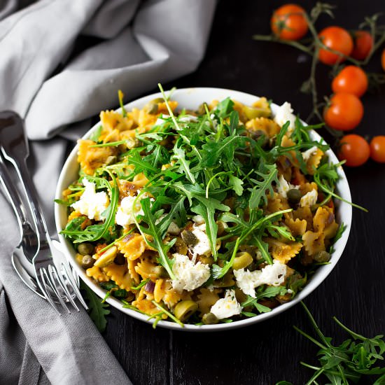 Farfalle with Pumpkin Arugula Sauce
