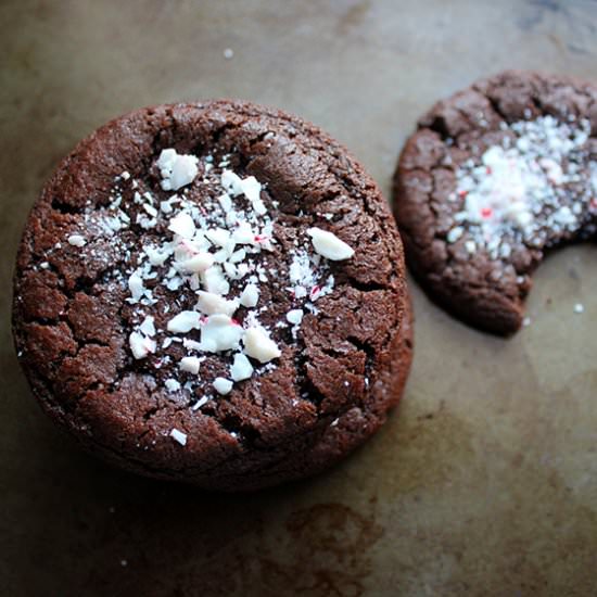 Chocolate Candy Cane Cookies
