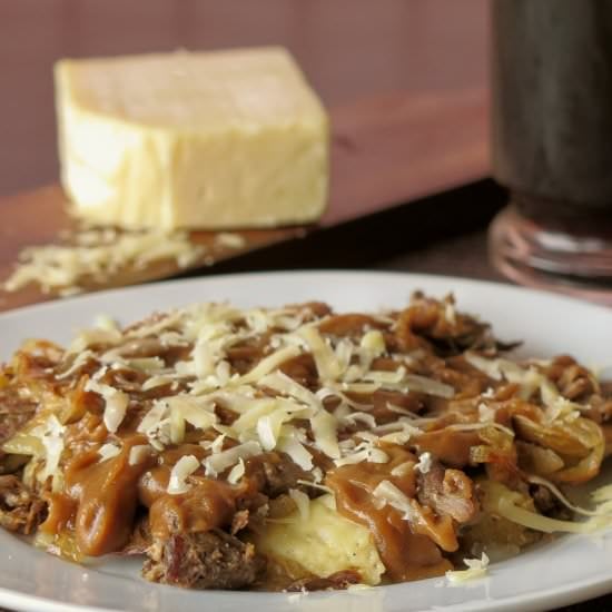 Beefy Beer Red-Eye Gravy Poutine