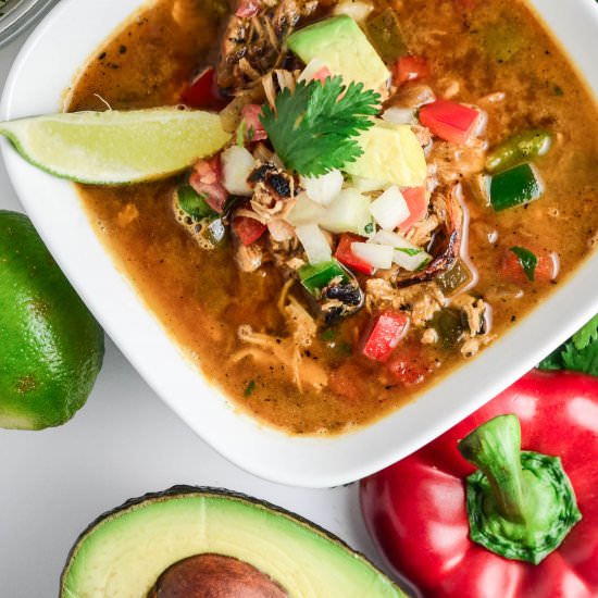 Blackened Chicken Fajita Soup