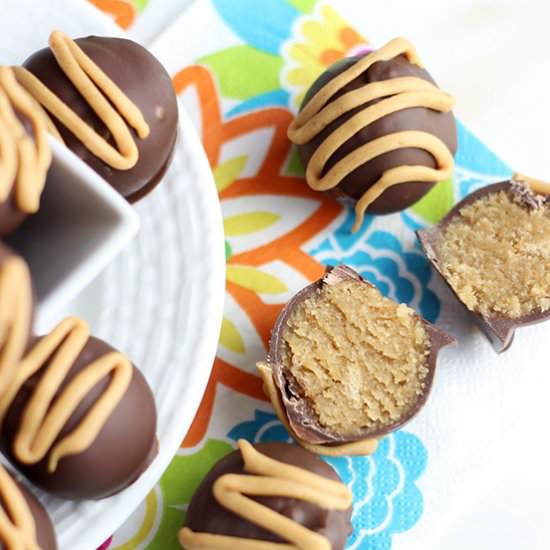 Chocolate PB Cake Truffles