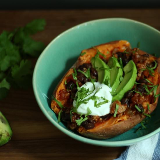 “Super” Stuffed Sweet Potatoes
