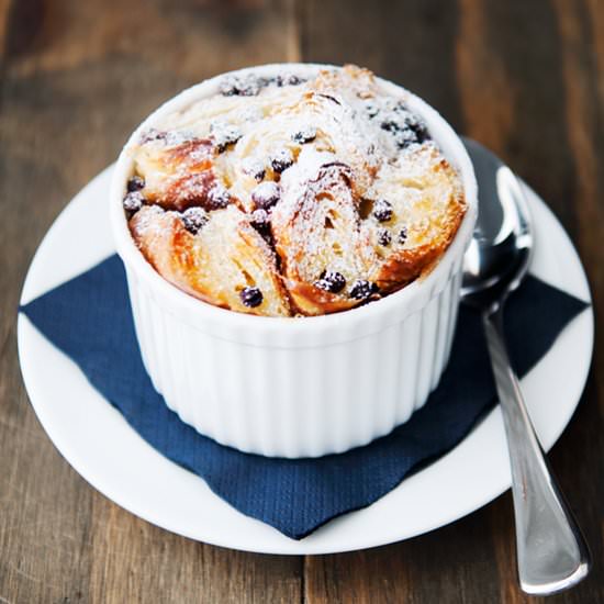 Huckleberry Croissant Bread Pudding