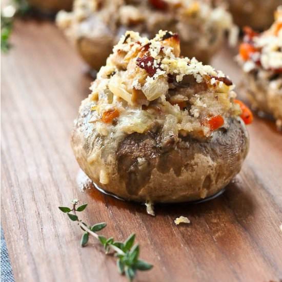 Coq Au Vin Stuffed Mushrooms